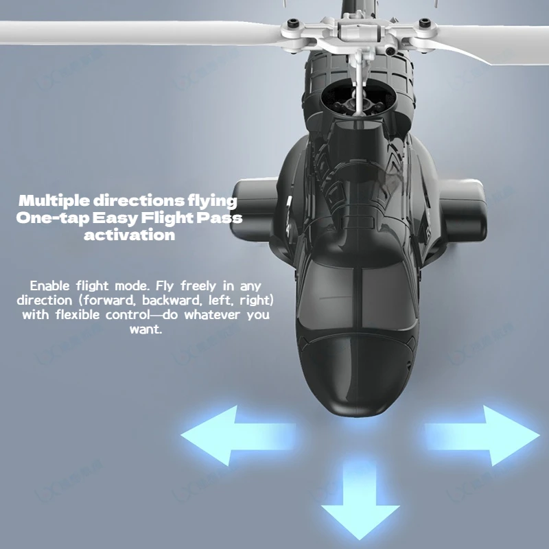 Helikopter zdalnie sterowany A61, czterokanałowy, z mocnym światłem, pozycjonowanie przepływowe światłem, odporny na upadki, symulacja helikoptera, model zabawka, prezent.