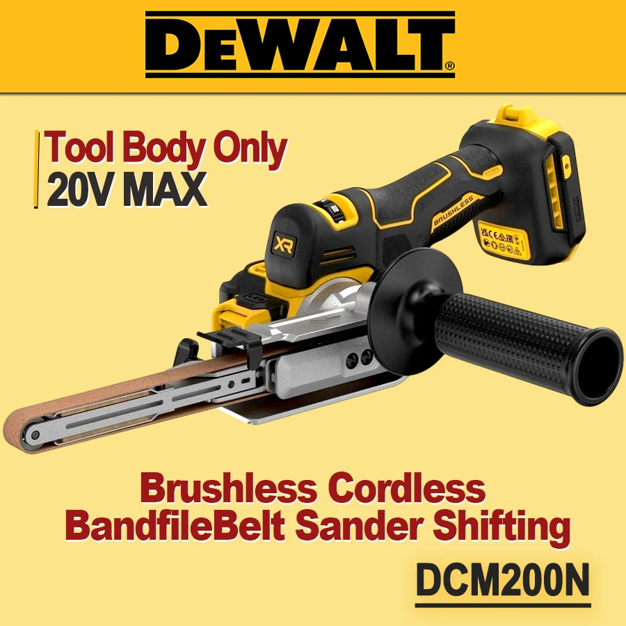 DEWALT DCM200N 20V Brushless Cordless Bandfile Belt Sander Shifting High Power Multifunctional Power Grinding Tool Body Only