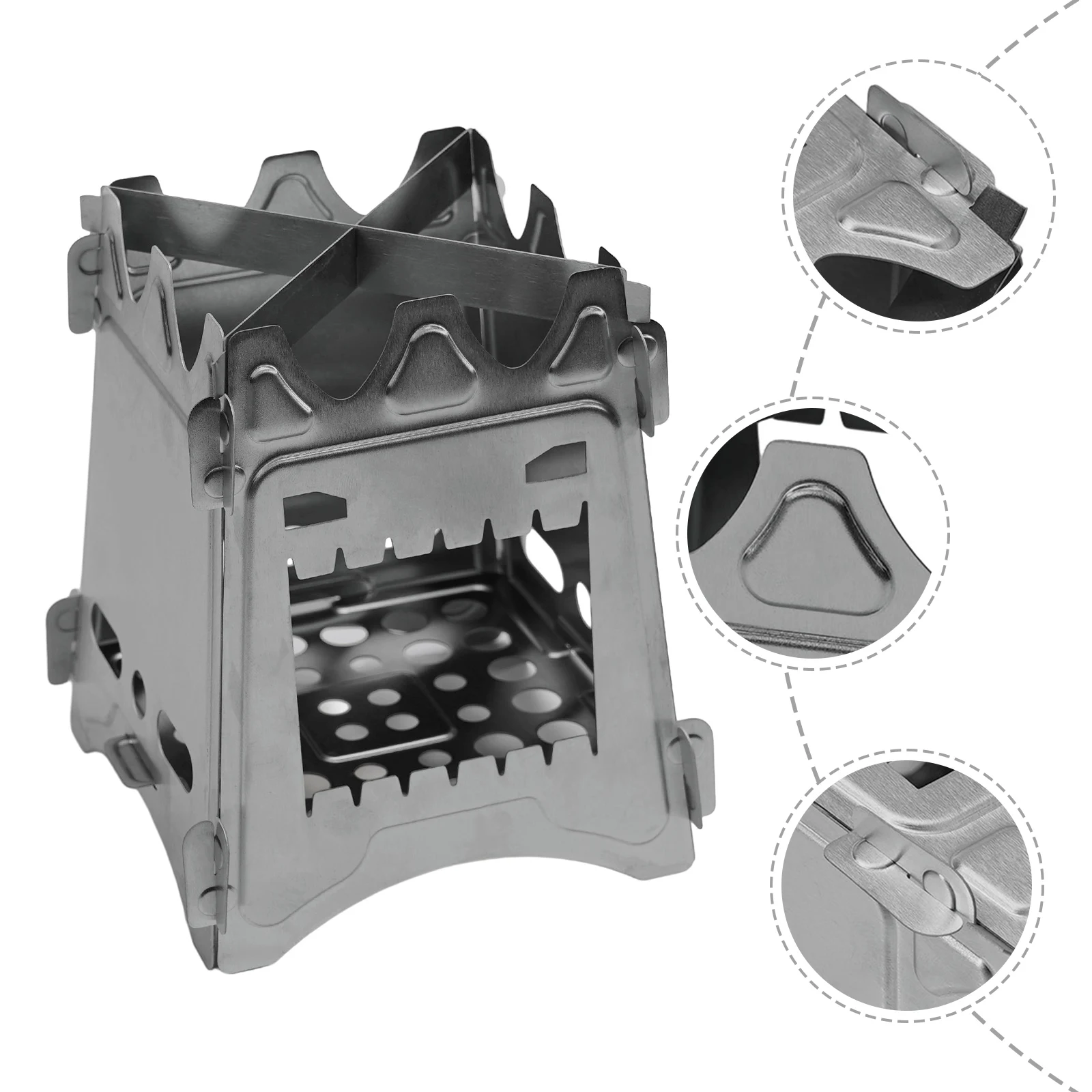 

Durable Picnic Camping Wood Stove Camping Stove Packable Burners Environment Friendly Folding High Quality Stove