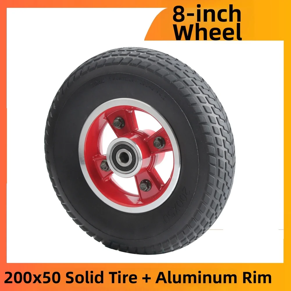 

8 Inch Electric Scooter Non Inflatable Solid Trye 200x50 Non-slip Rubber Tire For E-scooter Thickened Explosion Proof Tyre