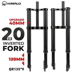 2024HIMALO Inverted Suspension Fork for 20inch Fat Bike Ebike Sping Oil Suspension Fat Electric Bike 135*9MM QR 20*4 Fat Tire