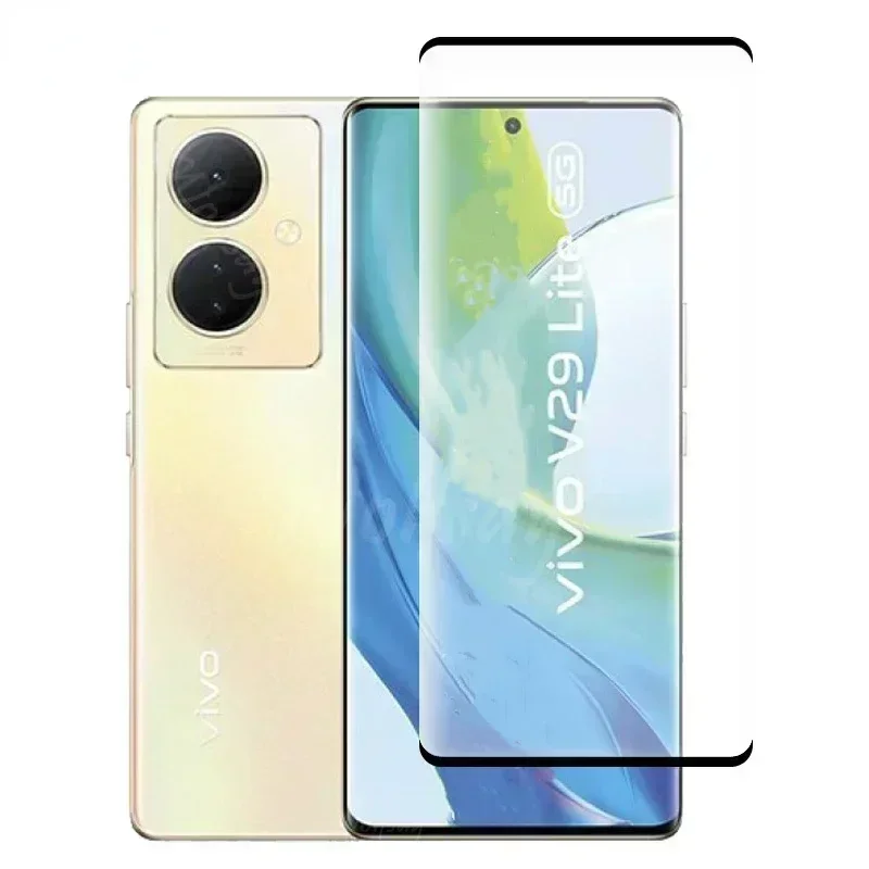 Cubierta completa de vidrio templado para Vivo V29 Lite 5G Protector de pantalla para Vivo V29 Lite cámara de cristal para Vivo V29 Lite vidrio de 6,78 pulgadas
