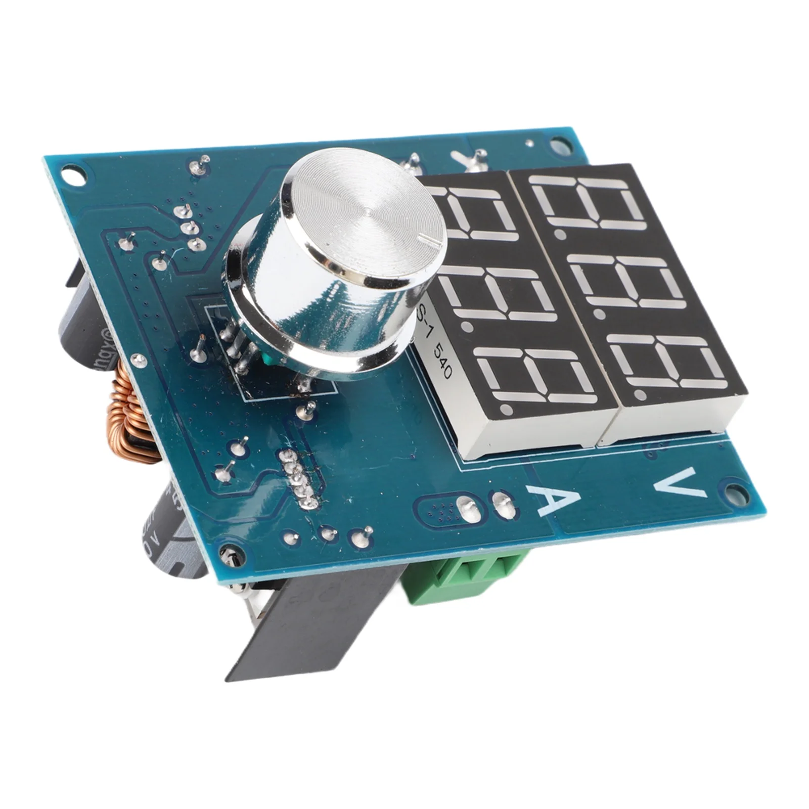 XL4016 Chip Based Digital Voltage and Current Regulator Module with Heat Sink and Safety Current Measurement Features