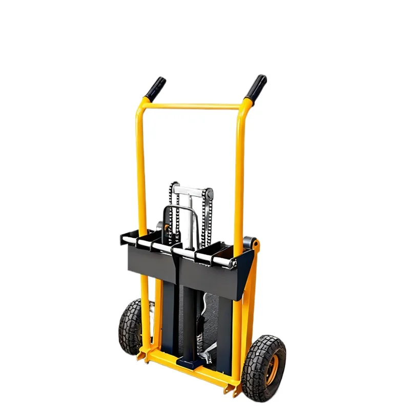 

Miniature Truck-mounted Forklift Folding Manual Hydraulic Stack Truck Lightweight Small Lifting Trolley Household Portable