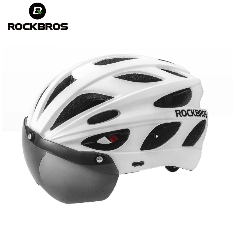 ROCKBROS Bicycle Helmet Integrally-molded Bike  Motor Electric Scooter Riding  Removable Lens Capacete Ciclismo