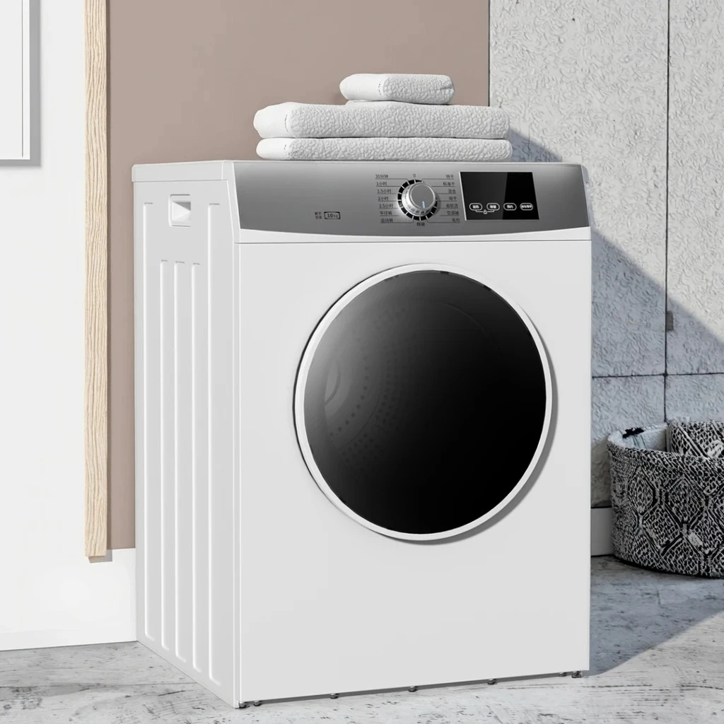 Secadora giratoria eléctrica totalmente automática de 10kg, secadora de tambor de carga frontal para el hogar, secarropas para secadora de ropa