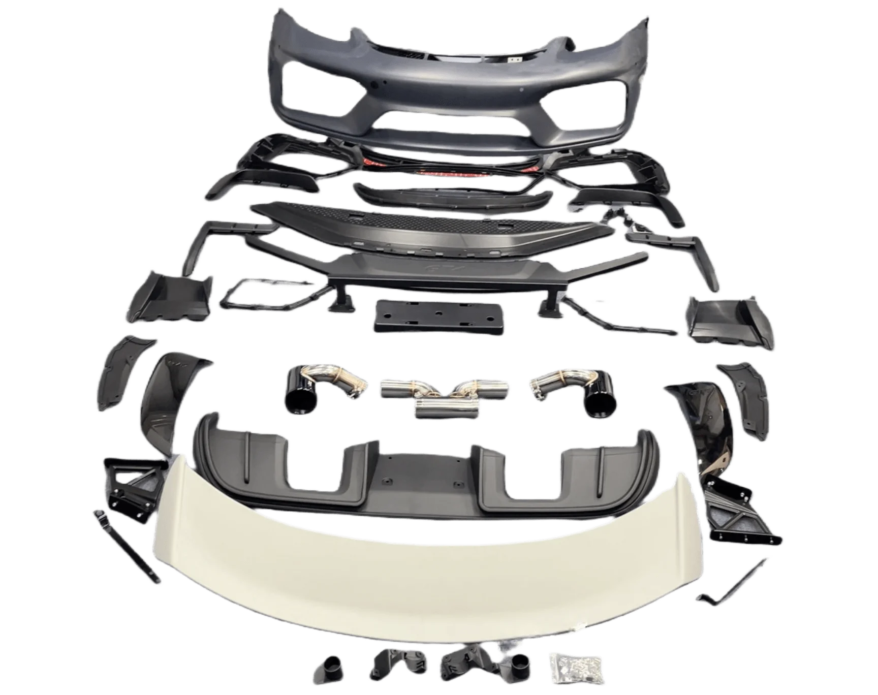 طقم هيكل عريض لـ Posche Cayman 981 طقم هيكل ترقية 718 GT4 PP طقم ممتص الصدمات 718 لـ Cayman 981 GT4 Style #6