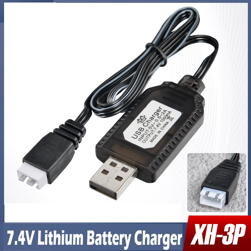 

XH-3P Lithium Battery Charger 7.4V Lithium Battery Charger USB Interface 3P All Kinds Of Toys Rechargeable Battery Charger Smart