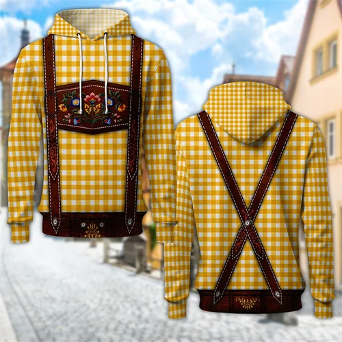 Sudadera con capucha con estampado 3D de MunichOktoberfest alemán para hombre, sudaderas con capucha de moda gráfica de Oktoberfest, ropa de Cosplay para hombre