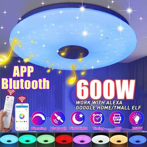 

Smart WIFI LED Round Ceiling Light RGBCW APP Dimmable Compatible with Alexa Google Assistant for Bedroom Indoor Lighting Fixture