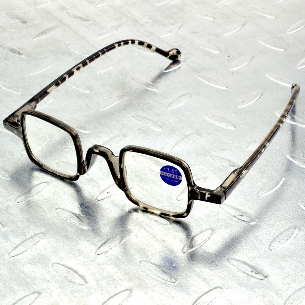 

Retro Square Type Leopard Aspherical Anti Fatigue and Ray Multilayer Coating Men Women Reading Glasses +0.75 To +4