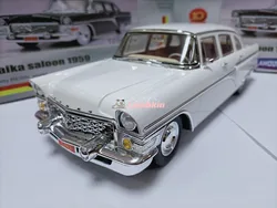 TOYWAYS 1/18 For GAZ13 Chaika White & Black Soviet Gaz Seagull 4-Door Limousine Mode Classic Collection Miniature Replica