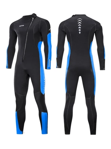 Traje de Buceo de Neopreno de 3 mm para Hombre - Manga Larga, Transpirable y con Cierre de Cremallera, Ideal para Buceo y Deportes de Playa