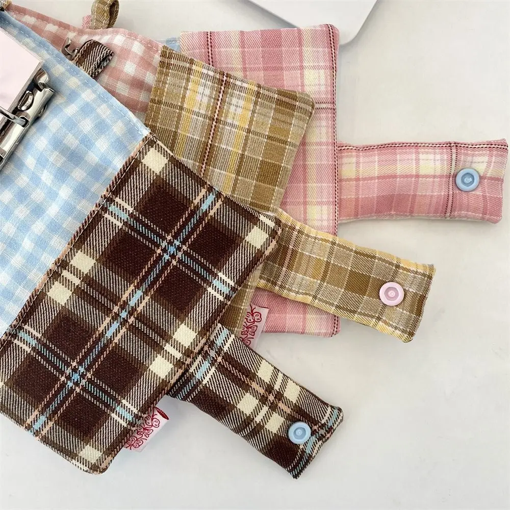 Multipurpose Heart Embroidery Notebook Detachable Diary Stain Resistant Plaid Diary Book Aesthetic Smooth Diary Protective Cover