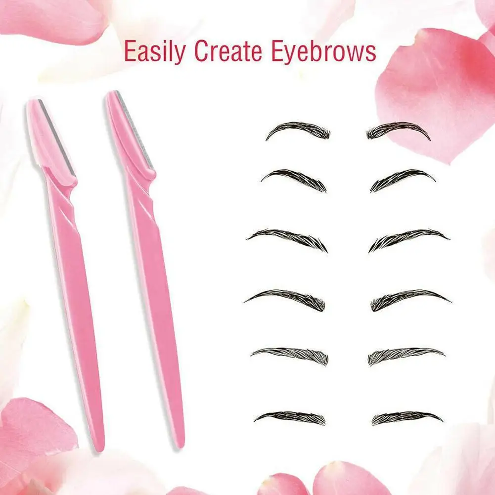 Eyebrow Trimmer Razor Set for Women - Sharp Safe Shaver Blade, Eye Brow Shaper & Facial Hair Remover, Gentle Face Razor for Prec