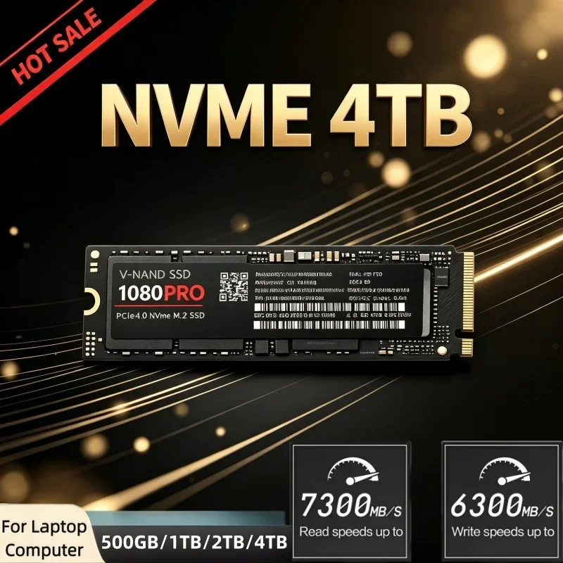 1080PRO PCIe 4.0 NVMe M.2 2280 SSD 4TB Internal Solid State Disk Fast Load Gaming Drive Storage Upgrade For PS5 Laptop Desktop