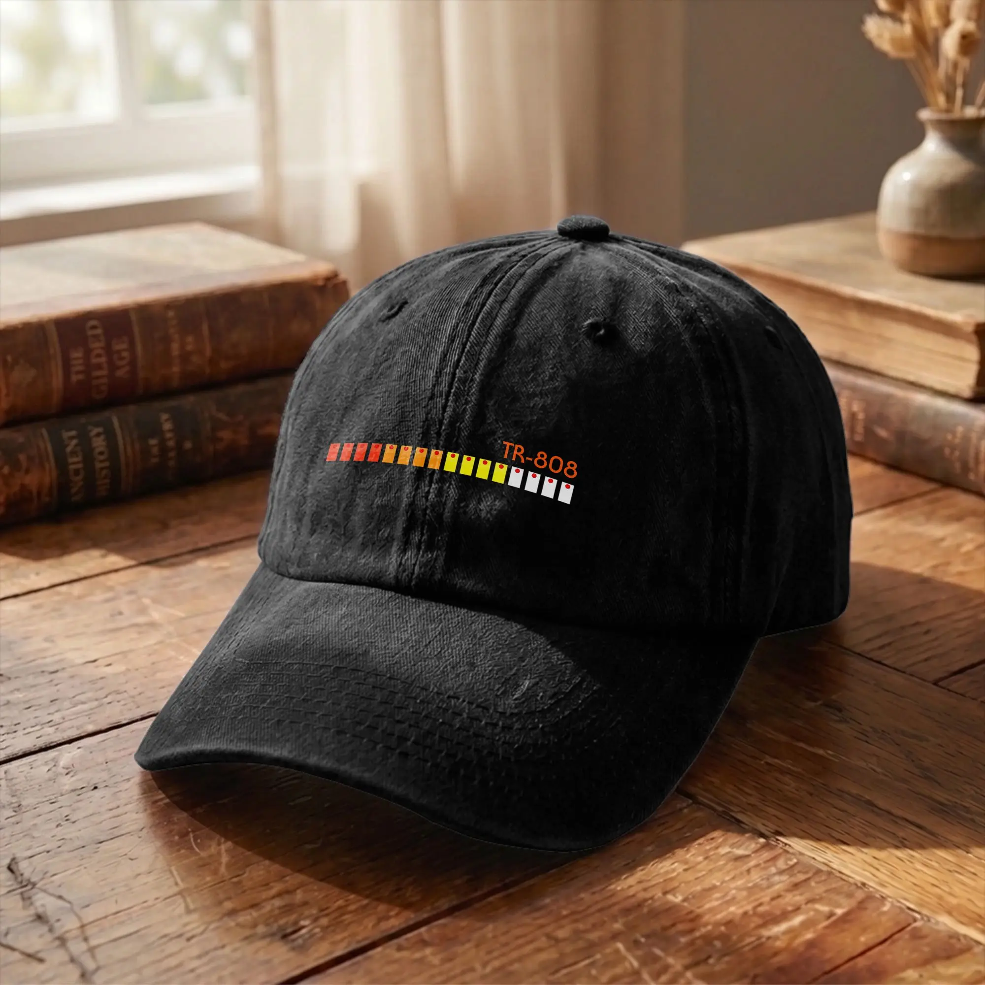 808 Classic Music Electronic Drum Machine Unstructured Baseball Cap 80s Distressed Denim Washed Hats Outdoor Adjustable Snapback