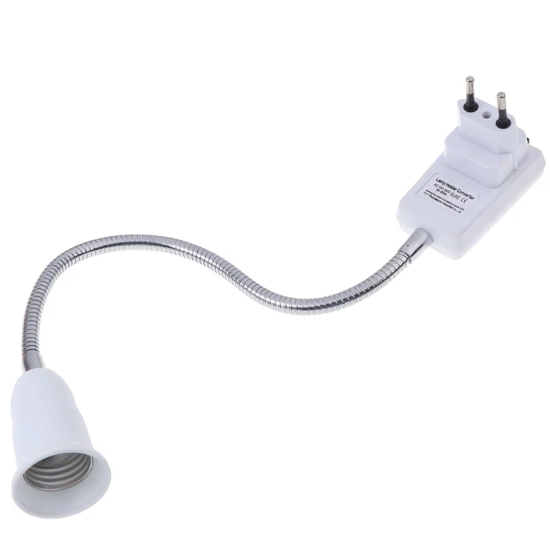 E27 Table Light Bulb Socket Adapter - EU Plug with Switch