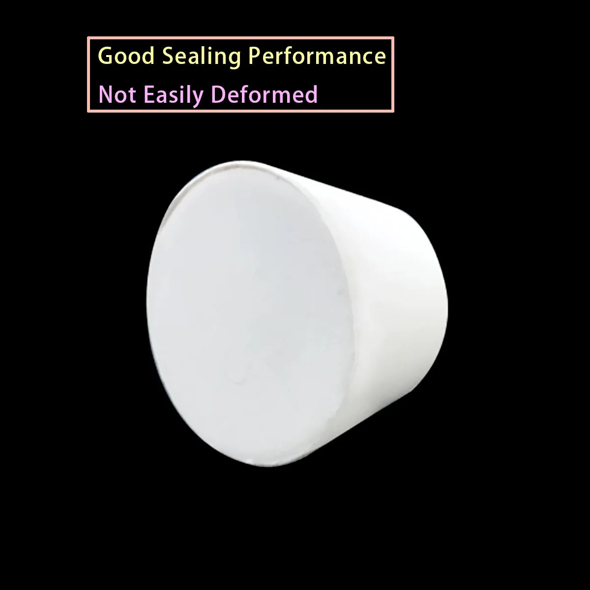 White Solid Rubber Plug Push in Sealing Plug Laboratory Rubber Conical Plug Tube Can Bottle Package Various Sizes