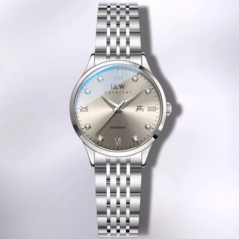 CARNAVAL-Montres provoqué étanches pour femmes, montres-bracelets mécaniques, mouvement automatique, marque de luxe pour dames