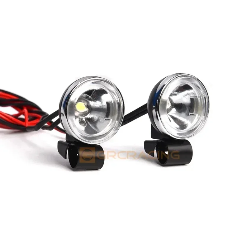 LED 1 Pair Retro Round Spotlight Searchlight for 1/10 1/8 RC Crawler Car Traxxas TRX4 AXIAL SCX10 RC4WD D90 Accessories