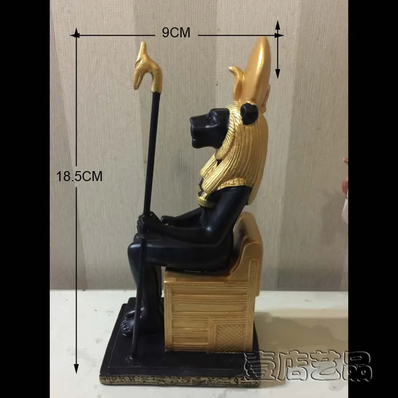 New Ancient Egyptian Statue Sitting Posture Tem Lion God Decoration Tourism Souvenir Room Escape Prop Decoration