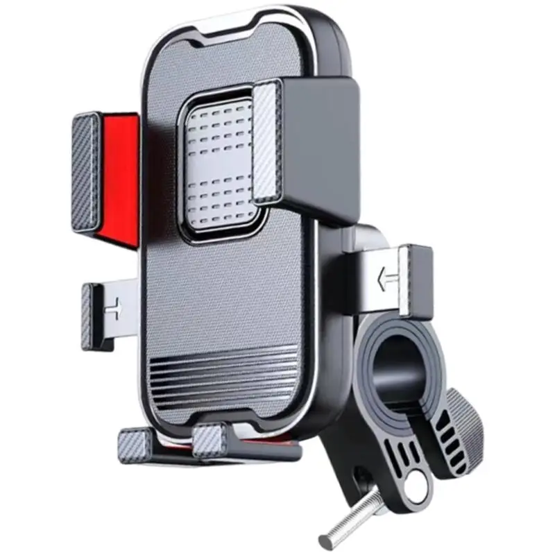 

R53C Motorcycle Phone Holder Handlebar/Rearview Mirror Mount Rotating Phone Cradles Shockproof Stand Holder for Scooter Bike