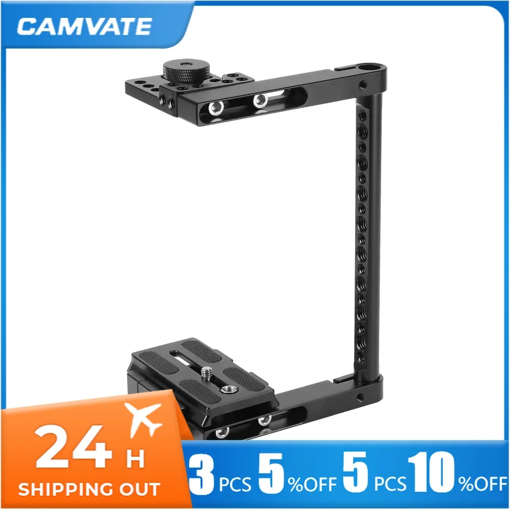 CAMVATE Simple Camera Half Cage With Manfrotto Quick Release Baseplate 1/4\