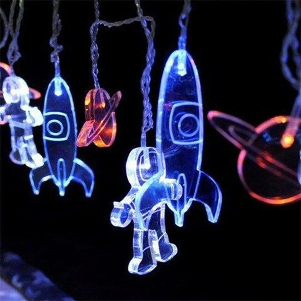 

3m Astronaut Spaceship String Light 20 Leds Operated Romantic Atmosphere Decorative Light for Home Patio Yard Holiday