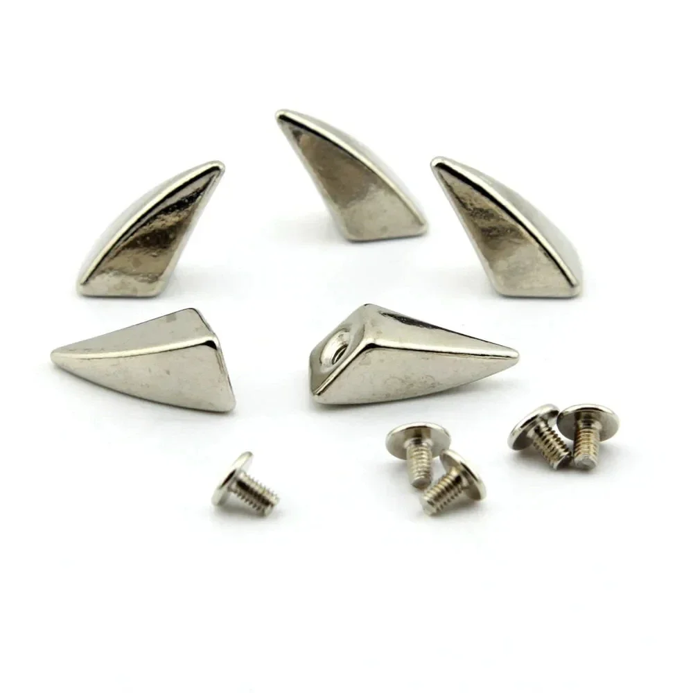 100sets Dragon Claw Punk Spike Studs Metal ScrewBack Leathercraft Shark Findings For Leather Bracelets Pet Collars Bags