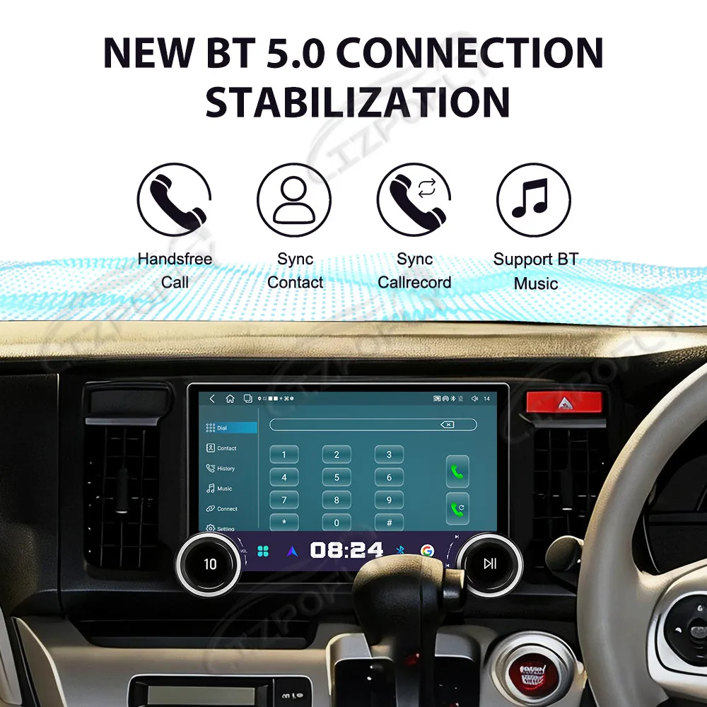 

Обновленная 11,5-дюймовая стереосистема с беспроводными CarPlay и Android Auto, GPS-навигацией и сенсорным экраном для Honda N-WGN 2013–2019