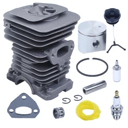 Kit de pistão de cilindro de 40 mm para Husqvarna 136 137 141 142 Repalce de motosserra 530069941 Rolamento de agulha da linha do filtro da tampa de combustível