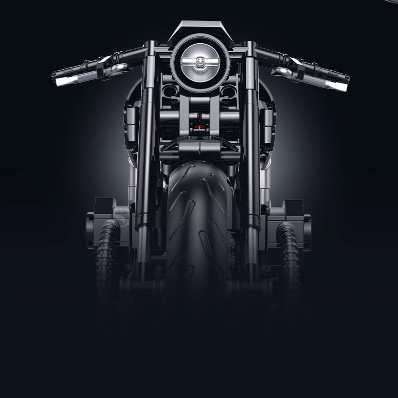 مجموعات اللبنات التقنية للدراجات النارية الكلاسيكية MOC الطوب 1:8 نموذج دراجة نارية هدايا عيد الميلاد للبنين أطفال الأطفال الكبار