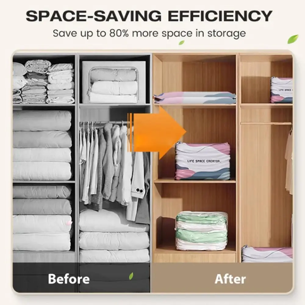 Press & Seal Vacuum Storage Bags Cube Compression Compression Desig Storage Compression Bag Space Saving Reusable