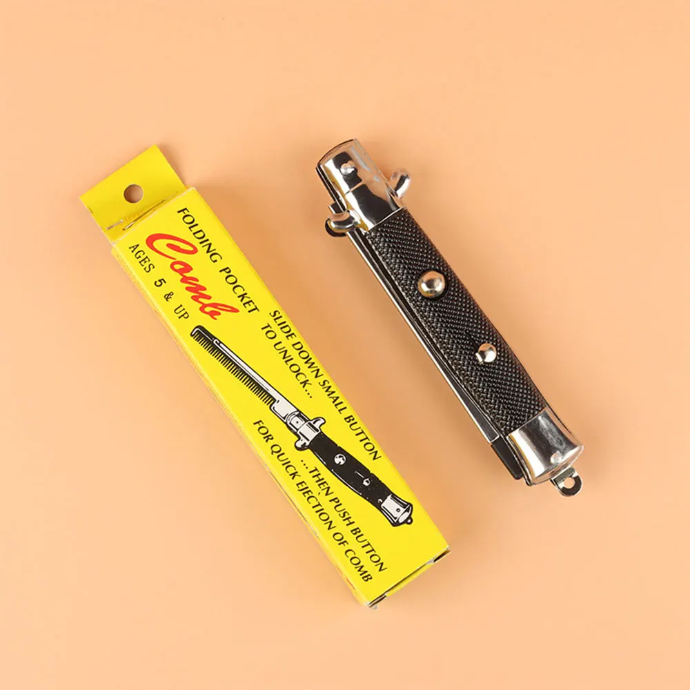 Folded Spring Comb Convenient Pocket Big Top Comb Spring Funny Comb Amusing Prop For Pranks