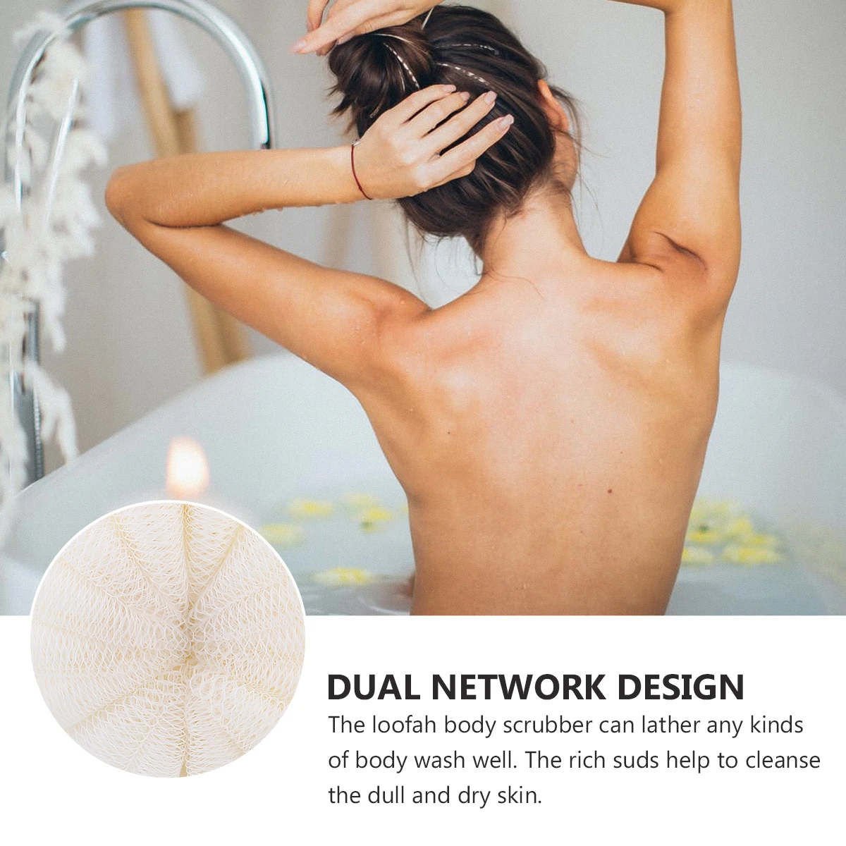 

3Pcs Flower Petal Bath Ball Mesh Shower Sponge Durable Body Scrubber Bubble Maker Portable Bathroom Accessories