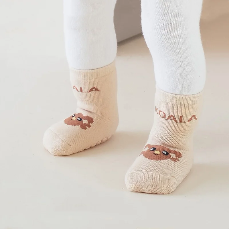3Pairs Cartoon Cute Baby Anti-slip Socks Autumn Winter Soft Thickened Terry Floor Socks For Boys Girls Infant Toddler Footwear