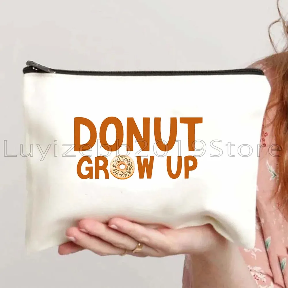 Funny Gifts Cancer Fighter Emergency Snacks Pouch Print Casual Canvas Cosmetic Bag Makeup Toilet Bag Pencil Case Zipper Pouch