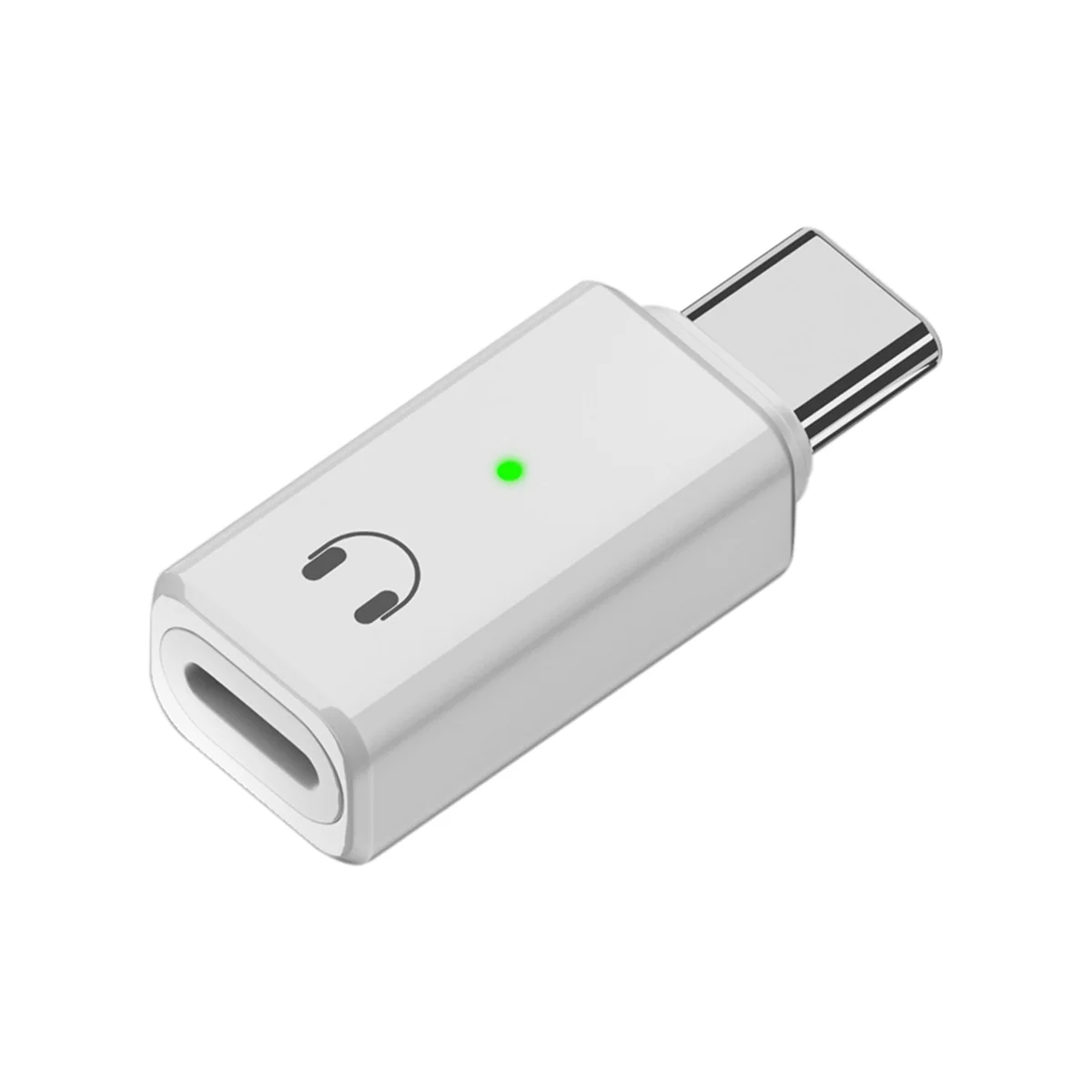 محول كابل سماعة الرأس الشهير USB C ذكر إلى 8-Pin أنثى محول الصوت آيفون 15، آي باد ماك بوك نوع C الهاتف المحمول رمادي