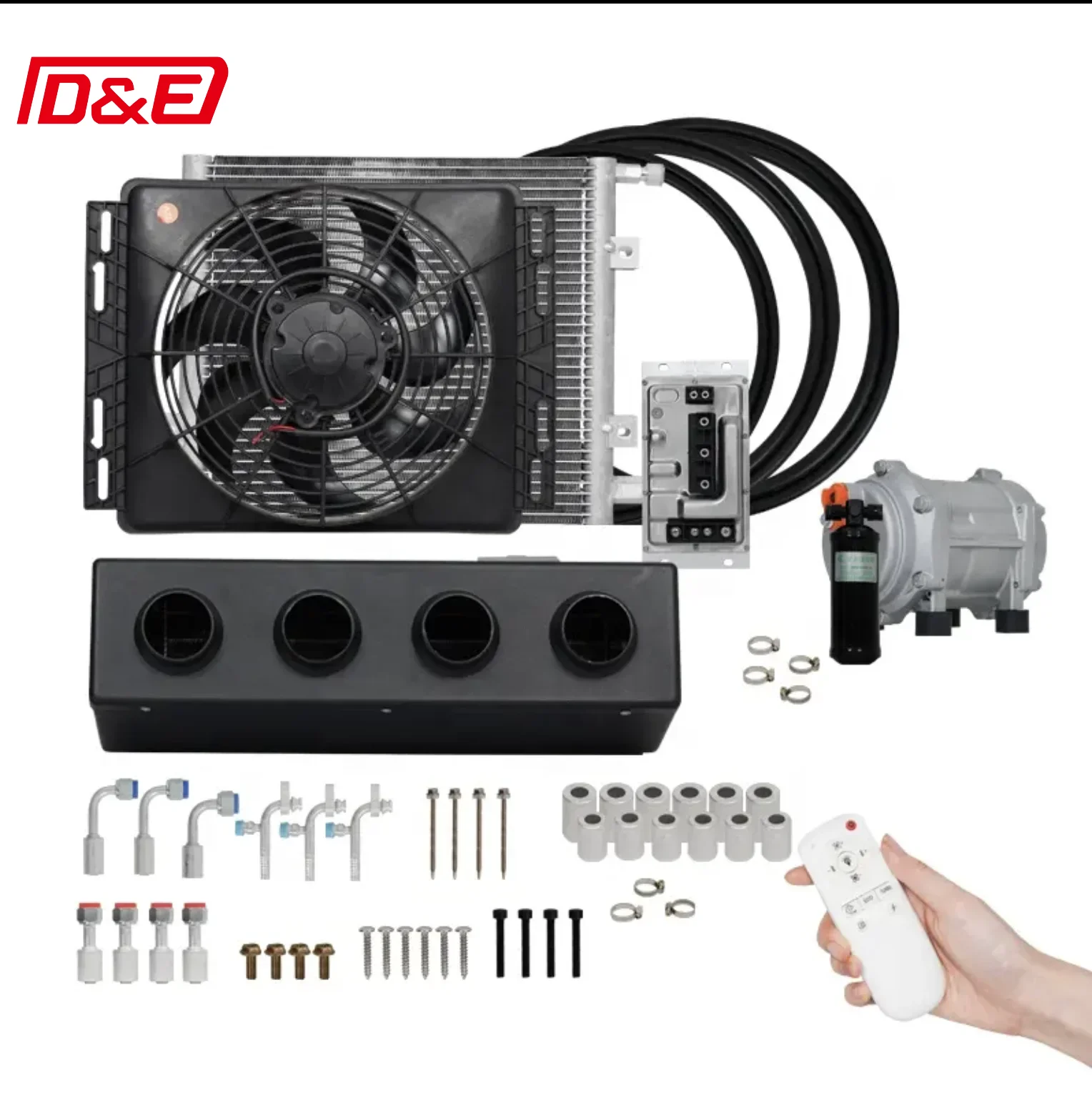 

Auto Parts Car Air Conditioner Kit 3 Speed Compressor Multiple Size Condenser 12V A/C Kit For Car Truck Boat