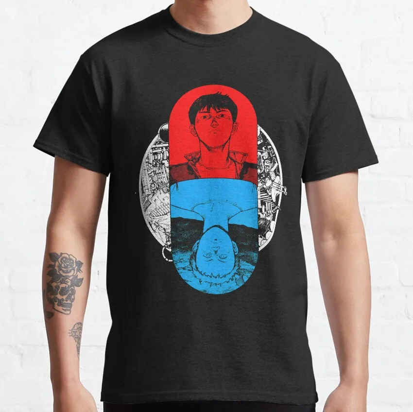

The Pill Otomo Akira Anime T Shirt Cyberpunk Manga City explosion Graphic clothes cyber mecha Neo-Tokyo Streetwear All size top