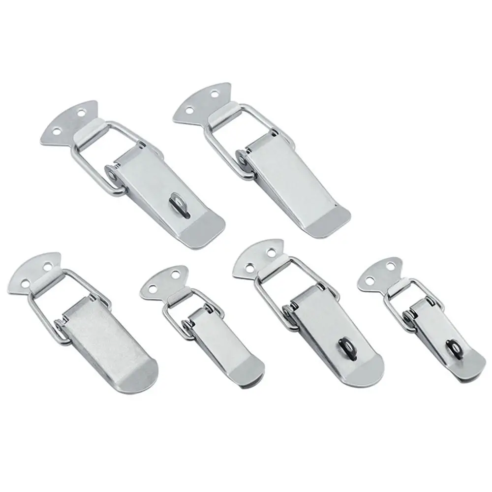 Stainless Steel Spring Clasp Buckle security Anti-Theft Toggle Latch Catch Burglar-proof Multifunctional Duck Billed Buckles
