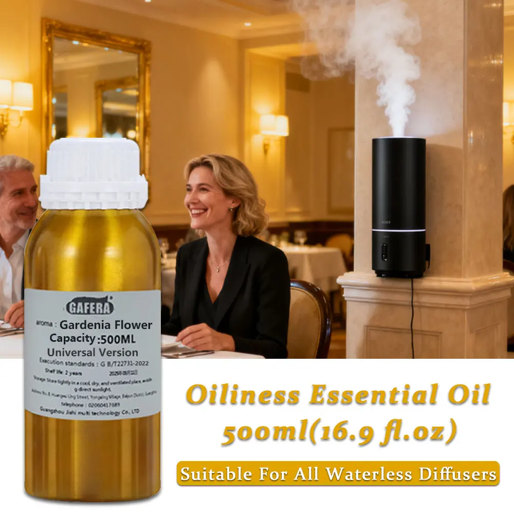 GAFERA 500ml (16.9 fl.oz) Gardenia Flower Marriott Hotel Essential Oil - For Waterless Aroma Diffuser Replenish Aromatherapy Oil