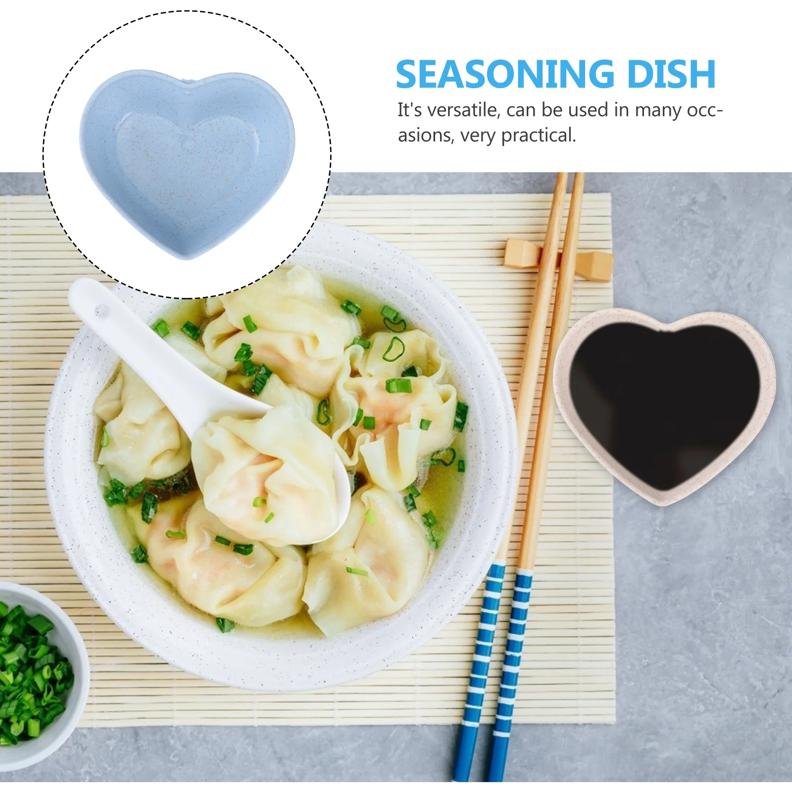 

8Pcs Heart Shaped Saucer Creative Seasoning Dish for Home Catering Dessert Appetizers Condiments Assorted Color