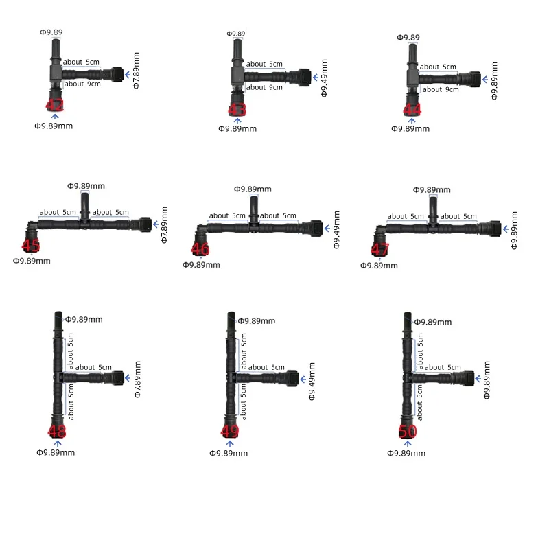 9.89 Customized fuel fitting pressure test add diesel heater special structure public to female pipeline three-way connector 1PC