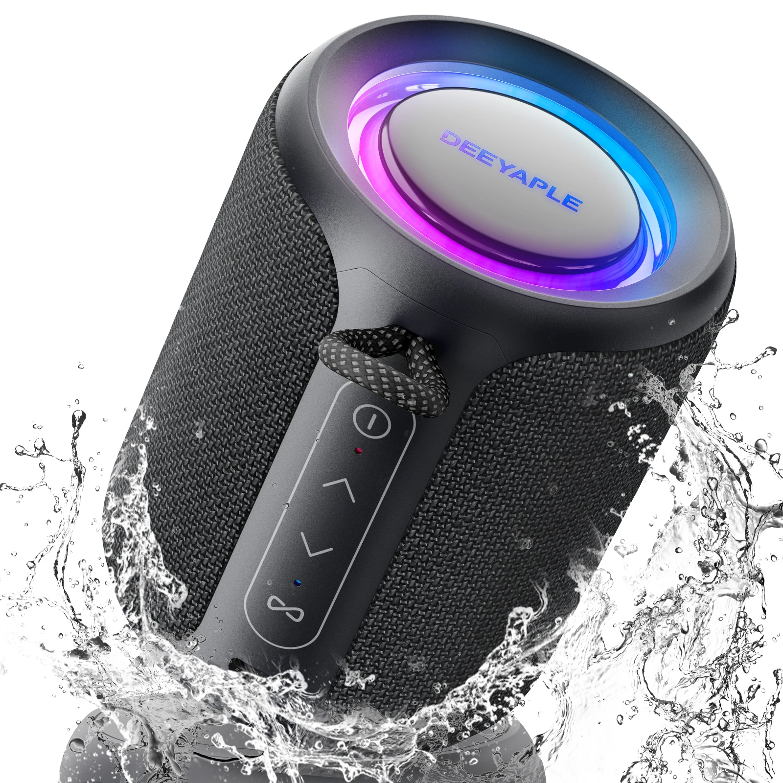 

Портативная Bluetooth-колонка Deeyaple P1S Black Mini, 15 Вт, IPX7, водонепроницаемая, с усилением басов, TWS, двойное сопряжение, BT5.3, для улицы