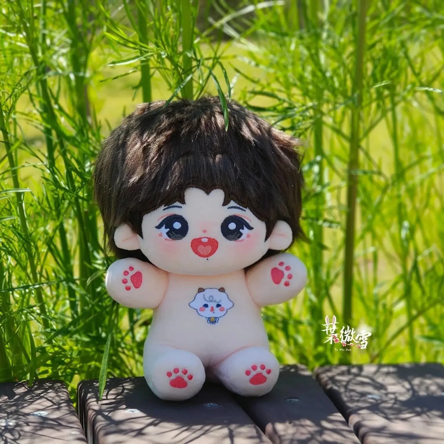 20cm No Attribute Star Xiao Zhan Cosplay Soft Plush Doll Body Dress Up Cotton Stuffed Plushie Toys Doll Mascot Xmas Gift