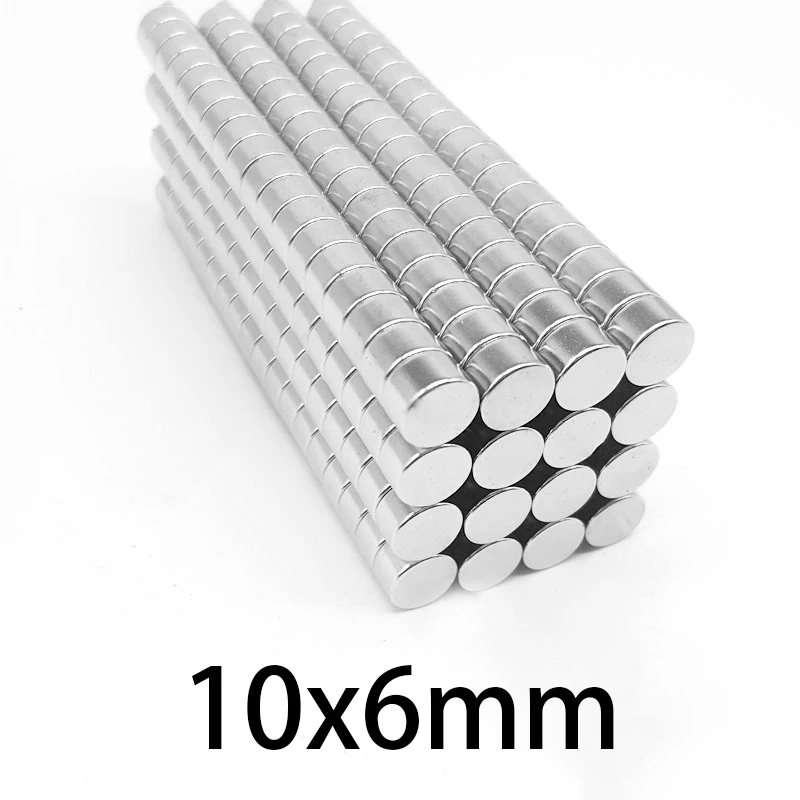 

Магниты для рукоделия круглой формы 10x6 мм, N35, неодимовые, круглые, магнитные, из редкоземельных металлов, NdFeB, мощные, для холодильника, 10*6 мм