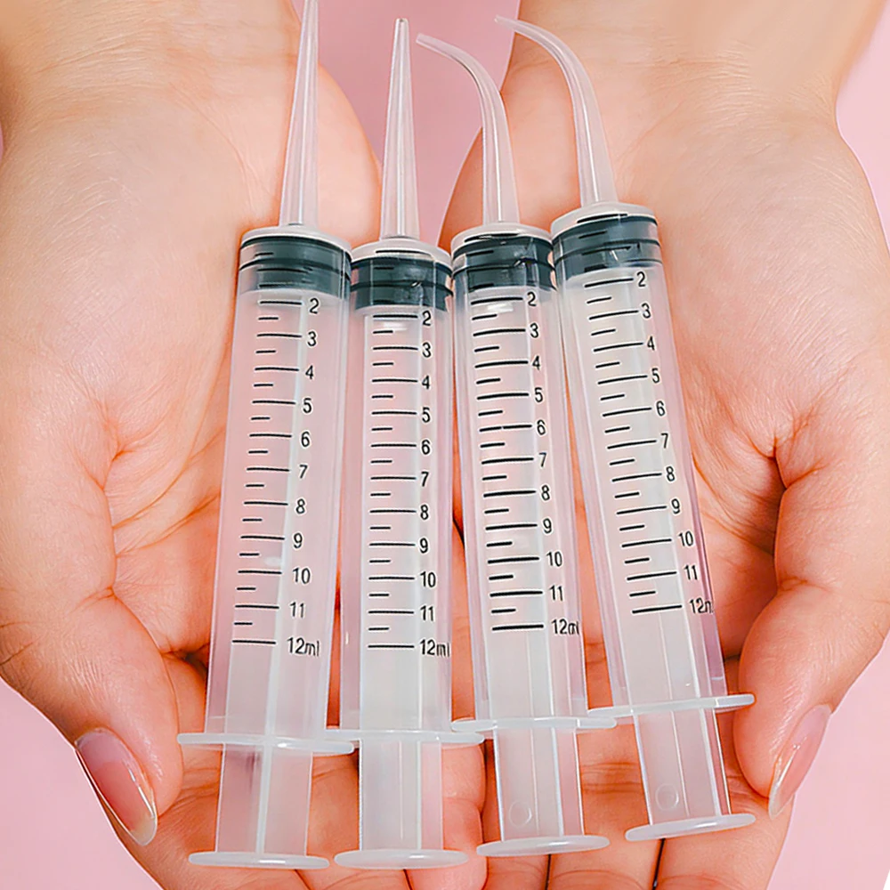 4 قطع من محاقن توزيع العينات السائلة لتوزيع السائل وغسول العطور للسفر مع علامات مقياس