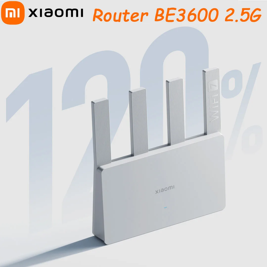 Xiaomi Router BE3600 2.5G WiFi 7 2.4/5GHz MLO Dual Band 160Mhz 3570Mbps Mesh Networking Acceleration Ethernet Port Wifi Extender